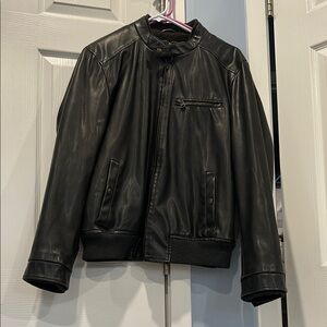 Levi's Black Bomber Jacket with Stand-up Collar
